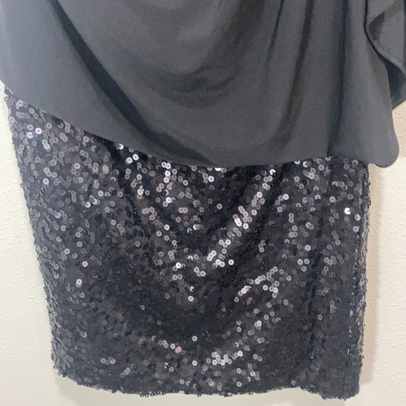 Eliza J one shoulder drape and sequin mini dress - Picture 2 of 8